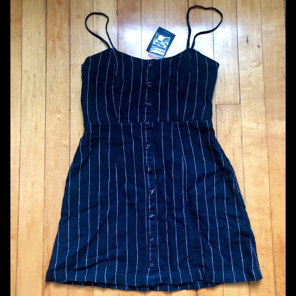 Forever 21 pinstripe linen dress